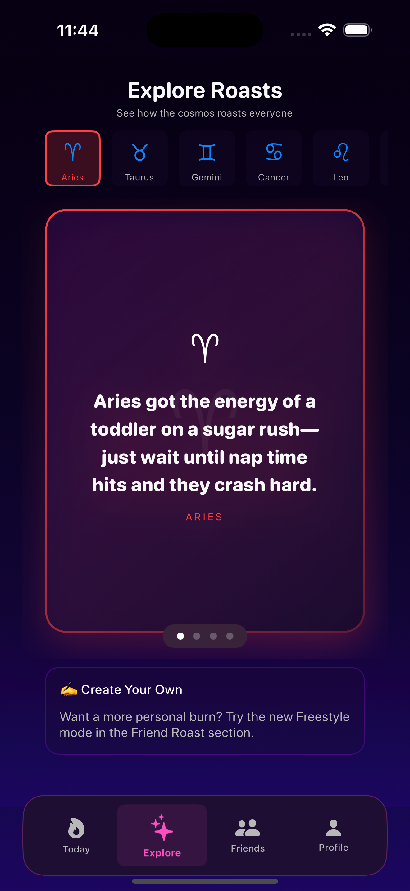 Savage Signs home screen on iPhone